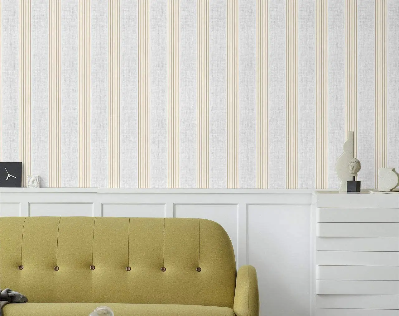

Gold Stripes Wallpaper Geometric Peel and Stick Wallpaper Self Adhesive Wallpaper Waterproof Vinyl Wall Papers Home Decor