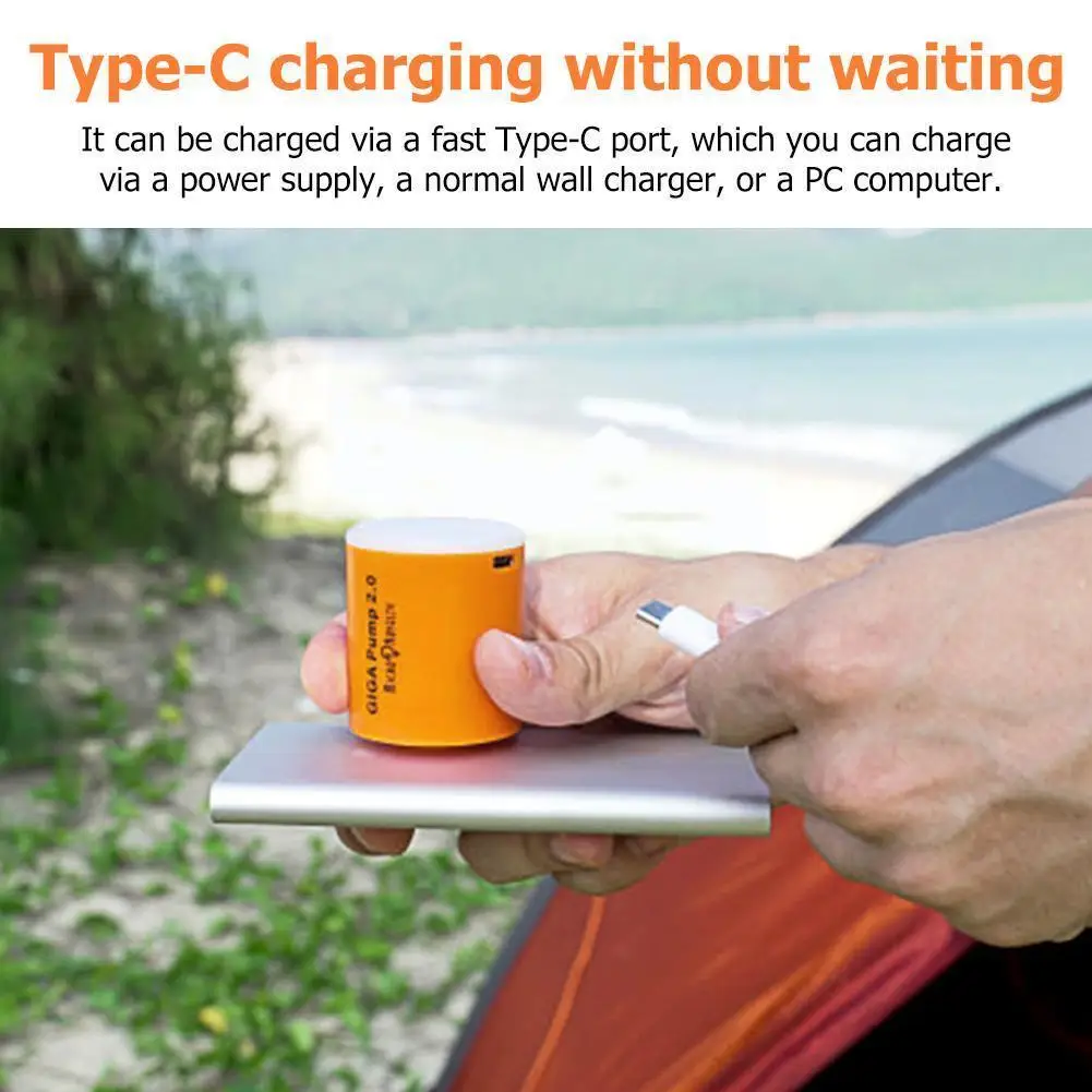 

Outdoor Mini Air Pump USB Charging Pump For Camping Mattress Portable Electric Inflator Swimming Ring Vacuum Pump With 5 No F6T9