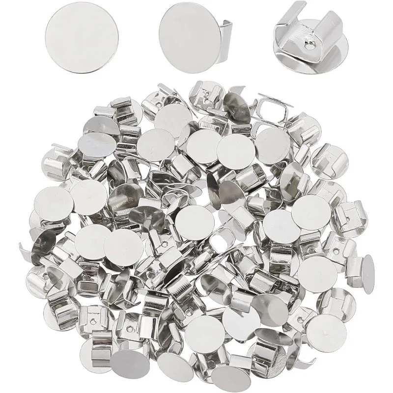 100 шт. металлические серебряные подвески для волос 1 коробка