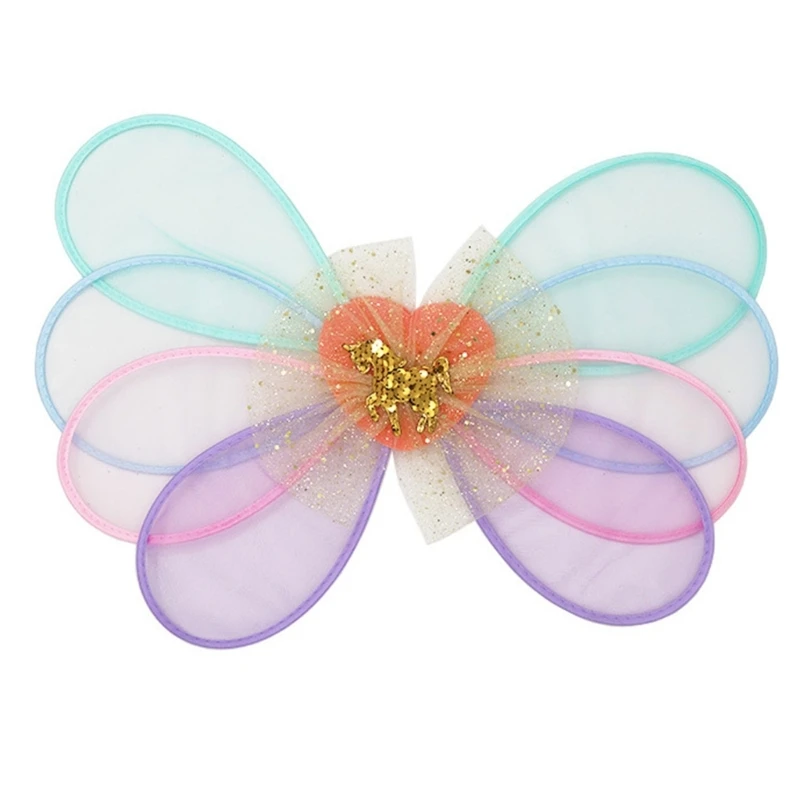 

Сказочное крыло на Хэллоуин, со сверкающими крыльями бабочки, платье для Хэллоуина, косплей-костюм для девочек и детей
