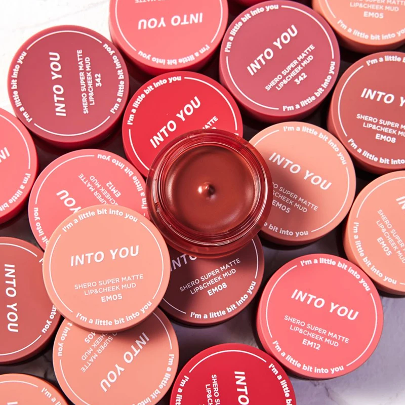 INTO YOU Canned Lip Mud 5 Colors Lips Makeup Lipstick Long Lasting Moisture Cosmetic Lip Matte Tint