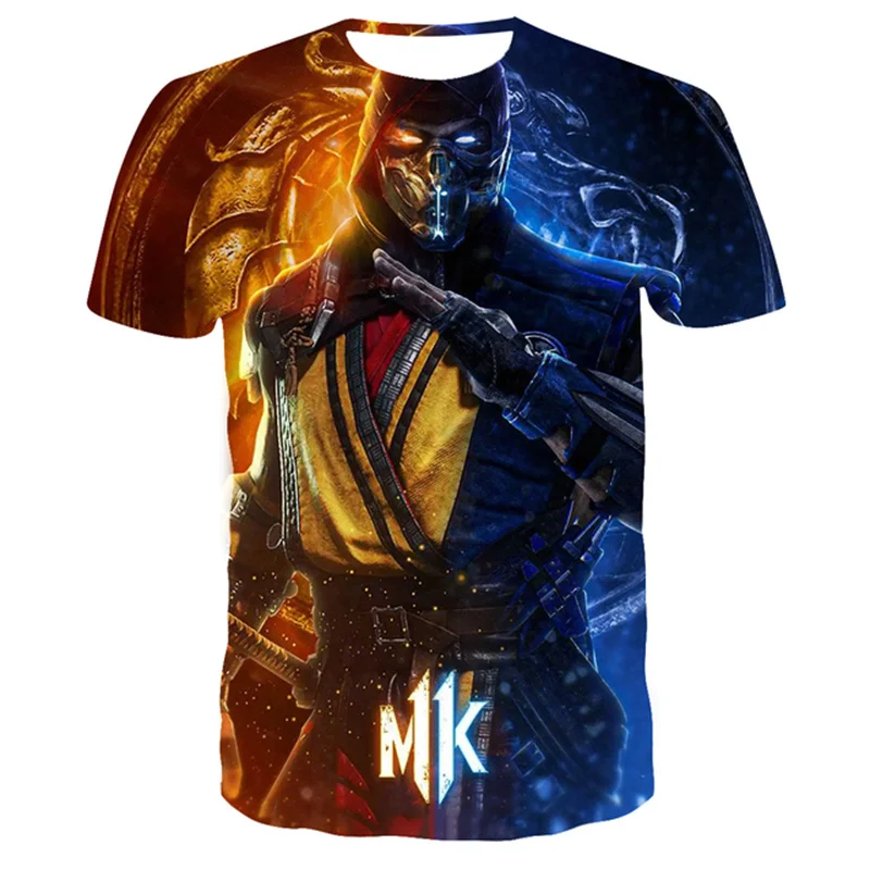 Mortal Kombat 11 футболки с 3D принтом уличная одежда из фильмов модная мужская футболка