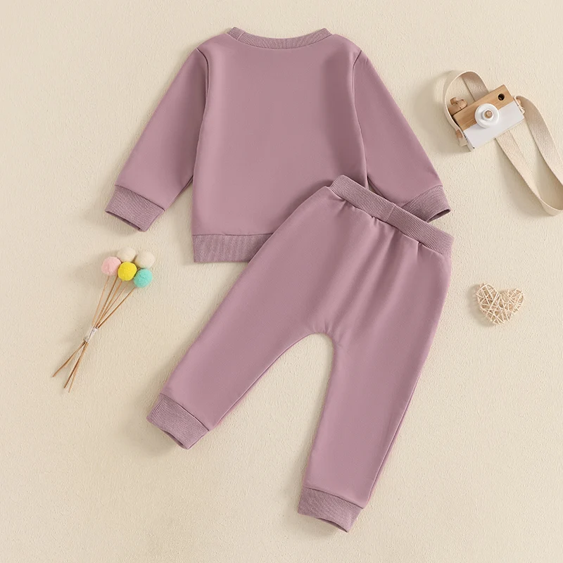 Осенняя одежда для маленьких девочек пуловеры с круглым вырезом и длинными