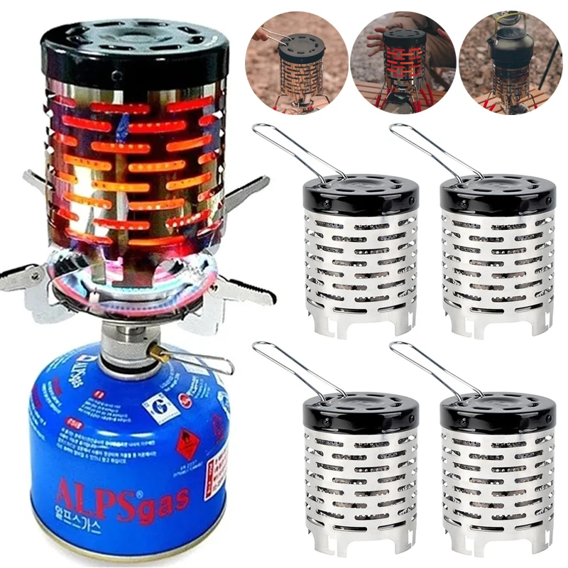 

Outdoor Heater Mini Camping Stove Heating Furnace Stainless Steel Gas Oven Burner Warmer for Winter Hiking Tent Stove Equipment