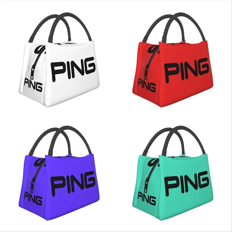 

Golf Logo Insulated Lunch Bag for Outdoor Picnic Portable Cooler Thermal Lunch Box Women