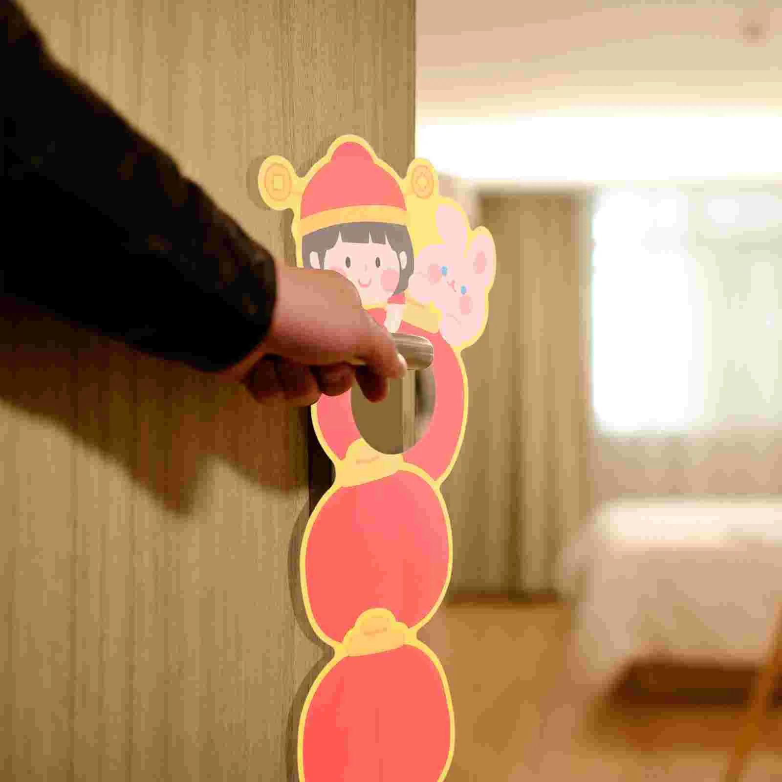 

Door Year Rabbit Decor New Knob Sign Chinese Decoration Hanging Festival The Tags Hanger Handlespring Pendant Ornaments