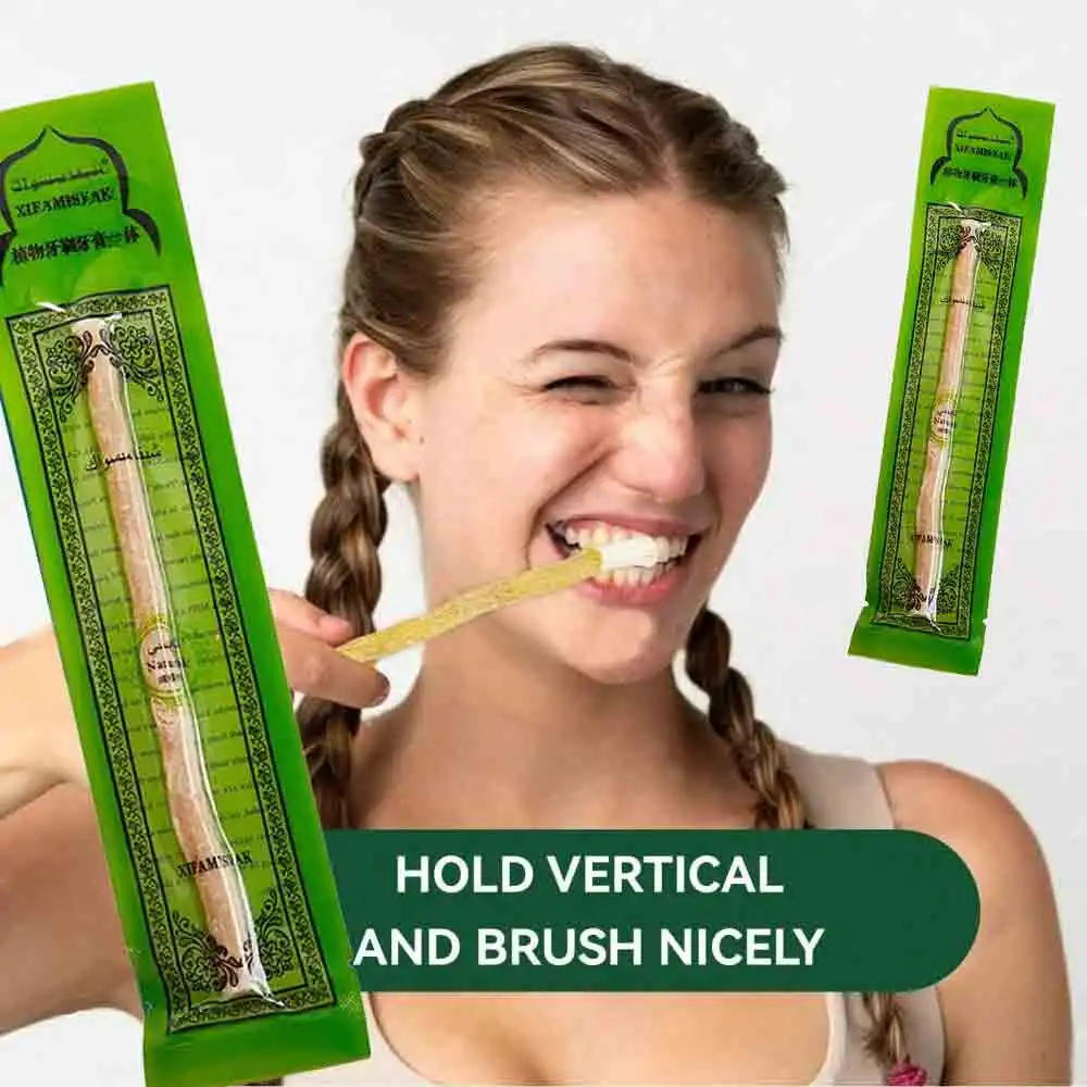 Фото Портативная натуральная зубная щетка Miswak Siwak Misvak Miswaak Teeth Традиционный дуговой дорожный отбеливатель Зубная щетка Ручной уход за зубами №1
