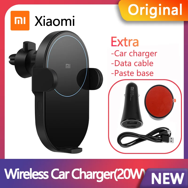 

Xiaomi Mi 20W Max Qi Wireless Car Charger WCJ02ZM Auto Pinch with Intelligent Infrared Sensor Fast Charging Car Phone Holder