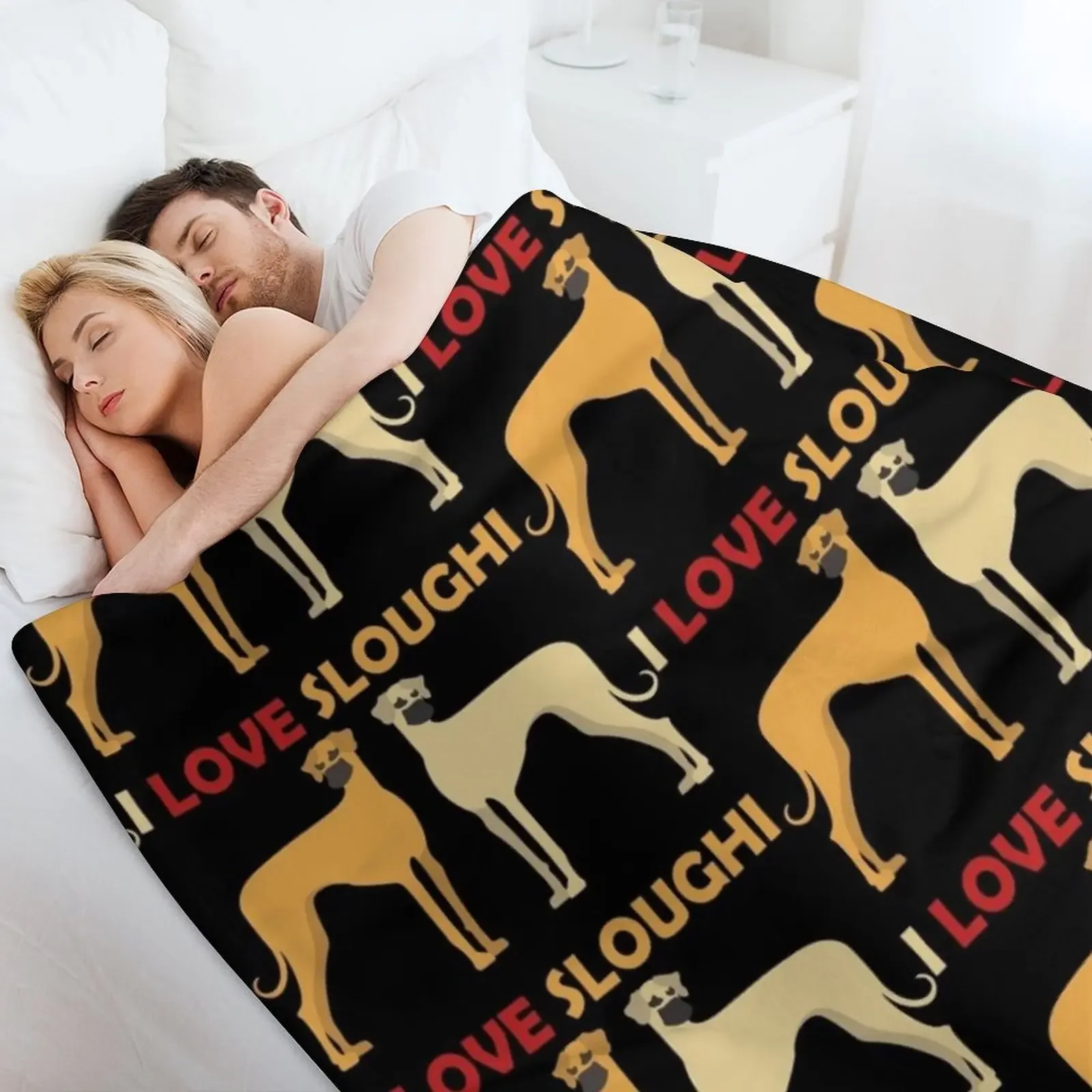Одеяло I Love Sloughi термоплед на диван одеяла