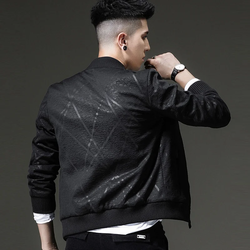 

Pop Lycra Fabric Jacket Men Spring Autumn Fashion Loose Anti-wrinkle Free Fen Iron Coat Casual Bomber Jacket Plus Size 7XL 8XL