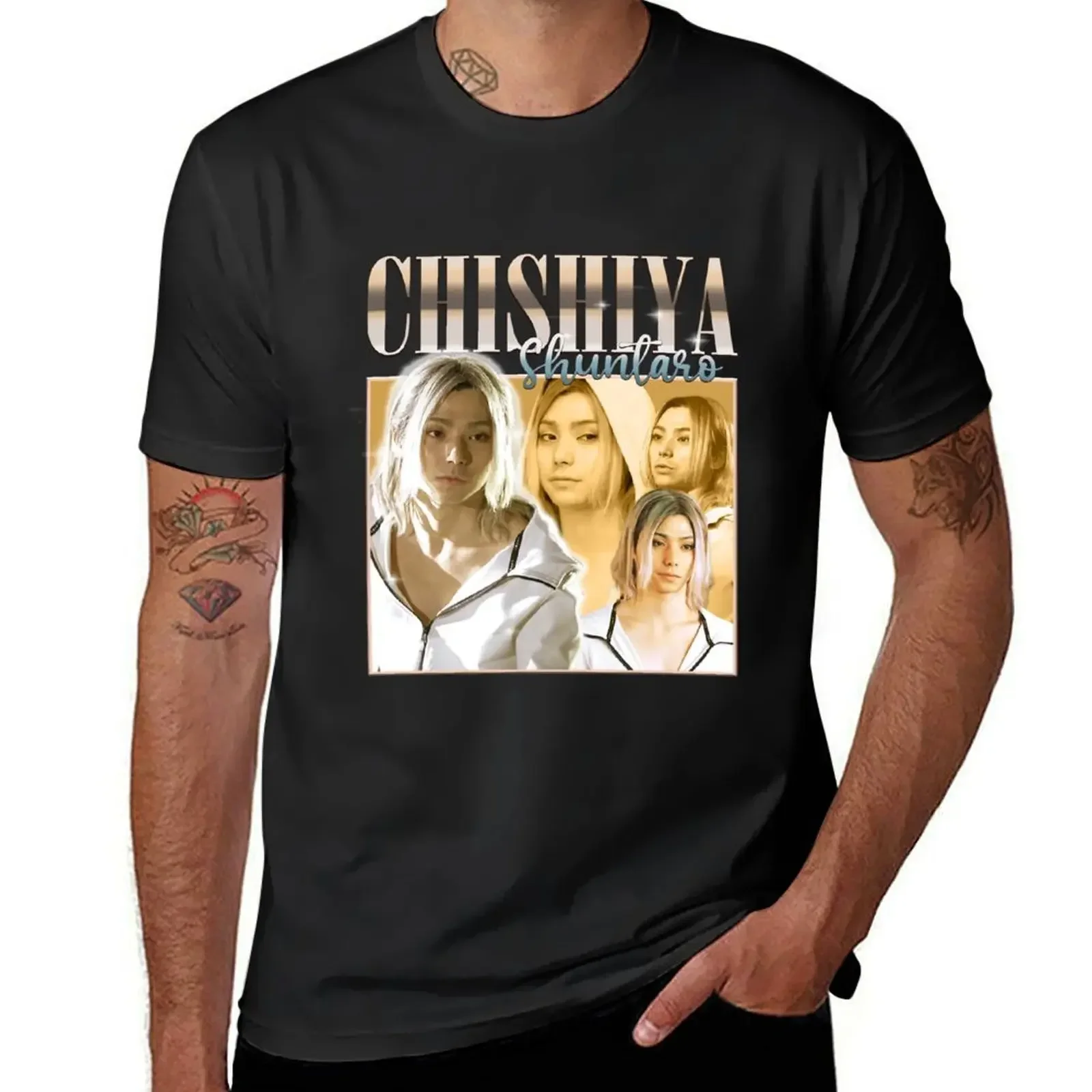 Футболка Chishiya Shuntaro винтажная футболка с рисунком винтажные футболки большого