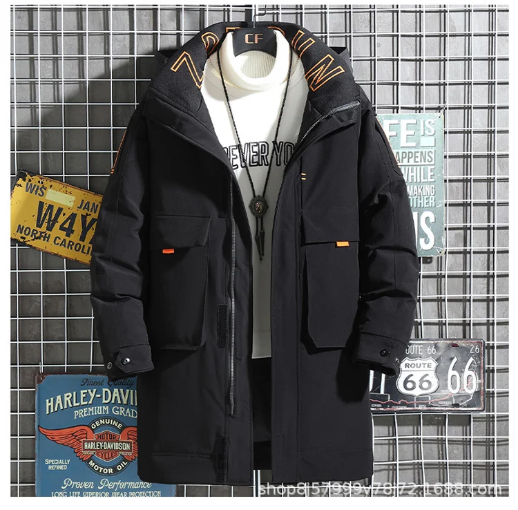 genuine luxury brand Medium length down jacket, men's white duck down, new winter outdoor thickening, high-end leisure business enlarge