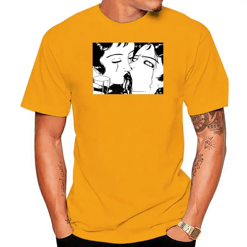 

Casual Junji Ito T-Shirt for Men 100% Cotton T Shirts Tomie Japanese Kago Manga Horror Harajuku Short Sleeve Tee Shirt Plus Size