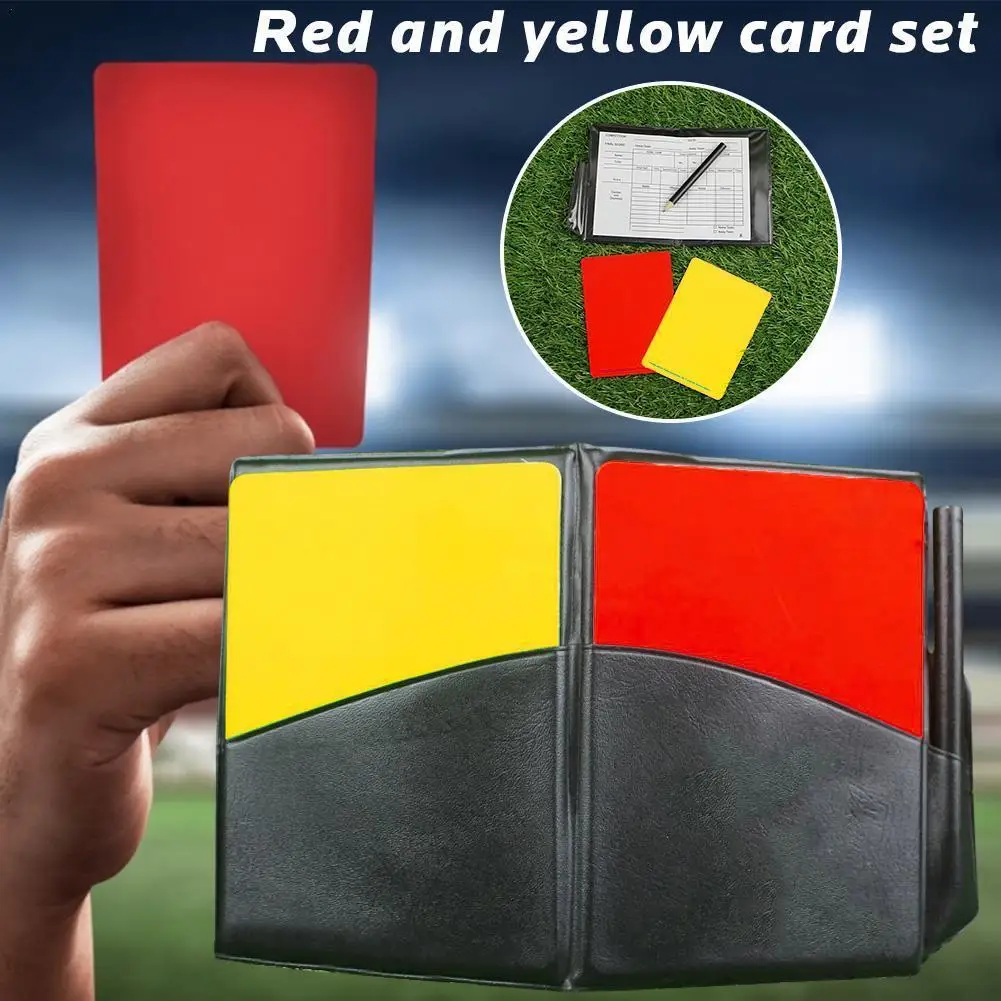 

1 Set Sport Football Soccer Referee Wallet Notebook With Red Card And Yellow Card Useful Referee Tool Football Team Accessories