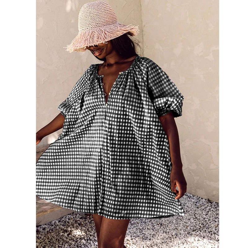 

5 цветов, женский летний пуловер с рукавами-фонариками и V-образным вырезом