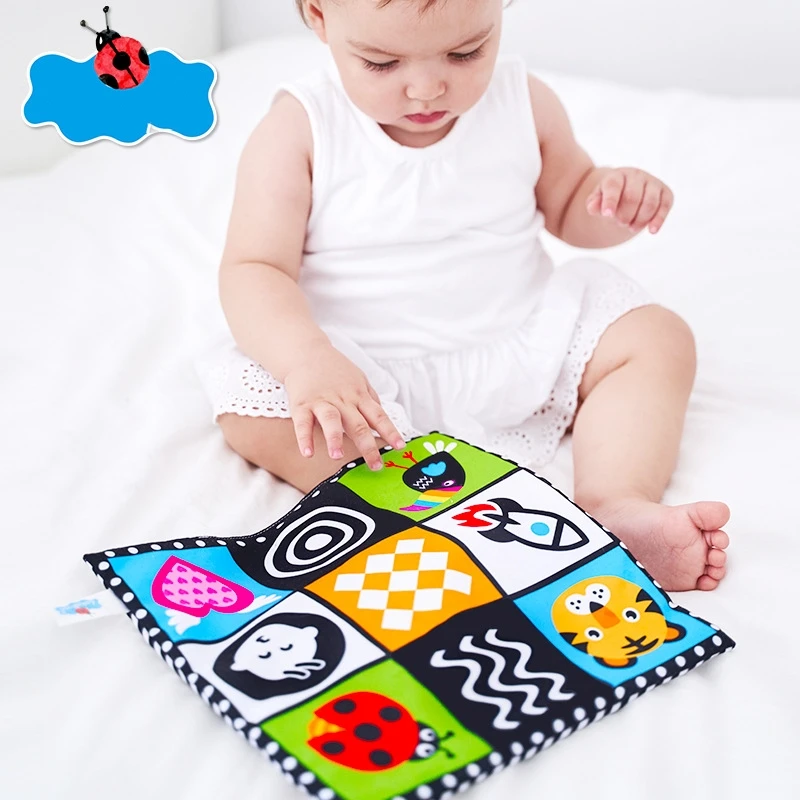 

Washable Fabric Baby Toys Educational Early Book Rattles Toy Montessori Cloth 27*27cm Learning Infant Object Cognitive