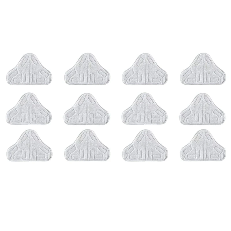 

12Pcs Replacement Pads Compatible For H2O X5 Steam Mop Cleaner Floor Washable Microfibre Pads