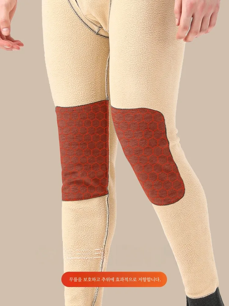 Утепленные брюки Duocai мужские с защитой колена и флисовыми хлопчатобумажными