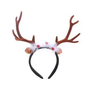 Adult Teens Christmas Headband Reindeer Antler Shape Hair Hoop Carnivals Party Headpiece Prom Party Cosplay Props
