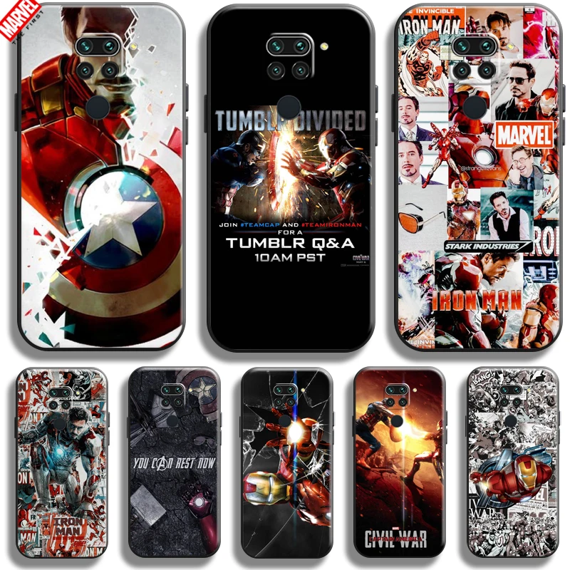 

Iron Man Marvel Avengers For Xiaomi Redmi 10X 4G Phone Case 6.53 Inch Soft Silicon Coque Cover Black Funda Captain America