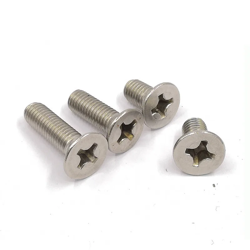 5/10/50x M1 M1.2 M1.4 M1.6 M2 M2.5 M3 M3.5 M4 M5 M6 M8 304 Stainless steel GB819 Cross Phillips Flat Countersunk Head Screw Bolt on - 5/10/50 шт. Винт с потайной головкой, крестообразным шлицем и плоской головкой М1 М1,2 М1,4 М1,6 М2 М2,5 М3 М3,5 М4 М5 М6