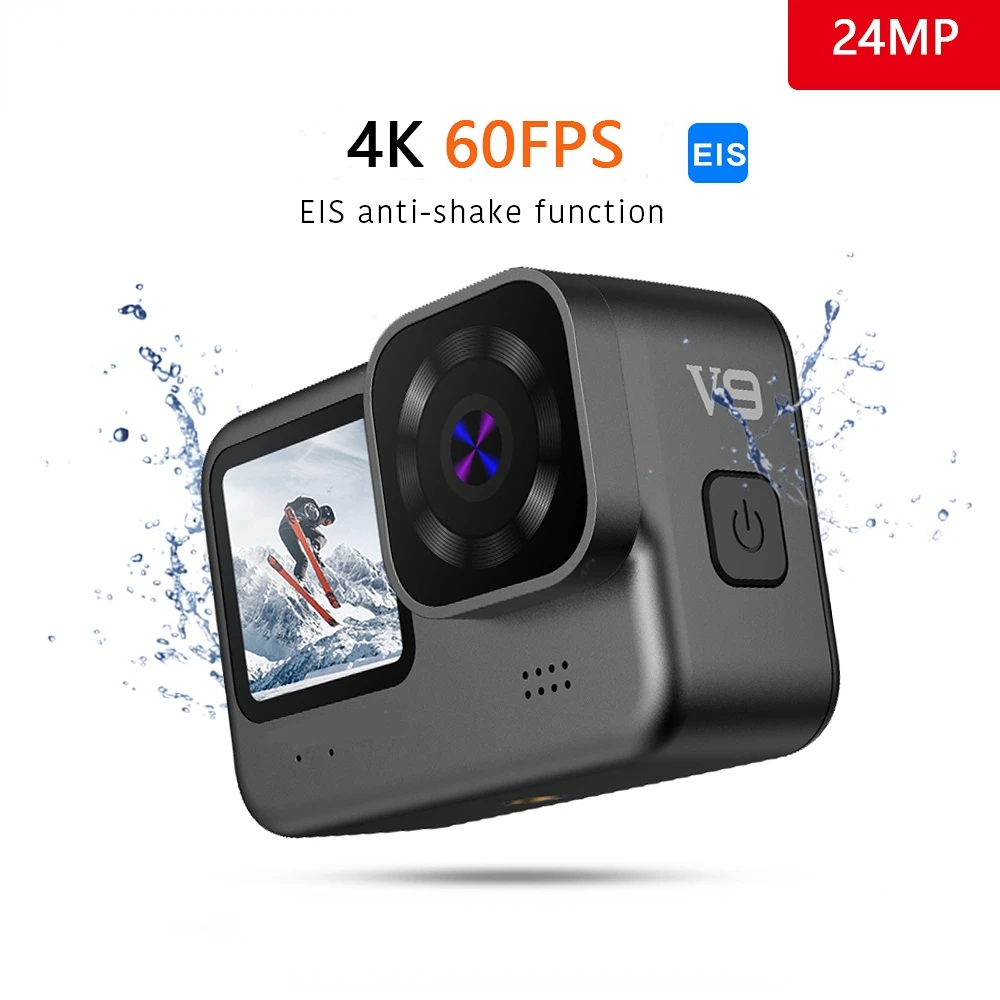 

Экшн-камера V9, водонепроницаемая, IP68, 4K, 60 кадров/с