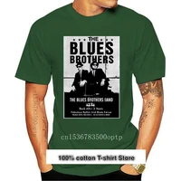 camiseta negra con p%c3%b3ster de blue brothers para hombre camisa con cuello redondo de verano con personalidad a la moda nueva