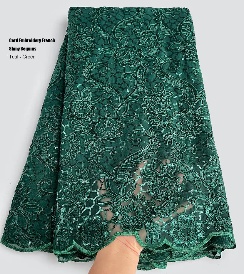 Тяжелый шнур вышивка французское кружево Блестящие Блестки африканская