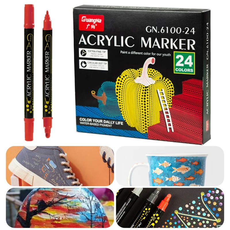

Акриловые ручки для рисования, маркеры для раскрашивания камней, керамики, стекла, дерева, холста, товары для творчества, 36 цветов