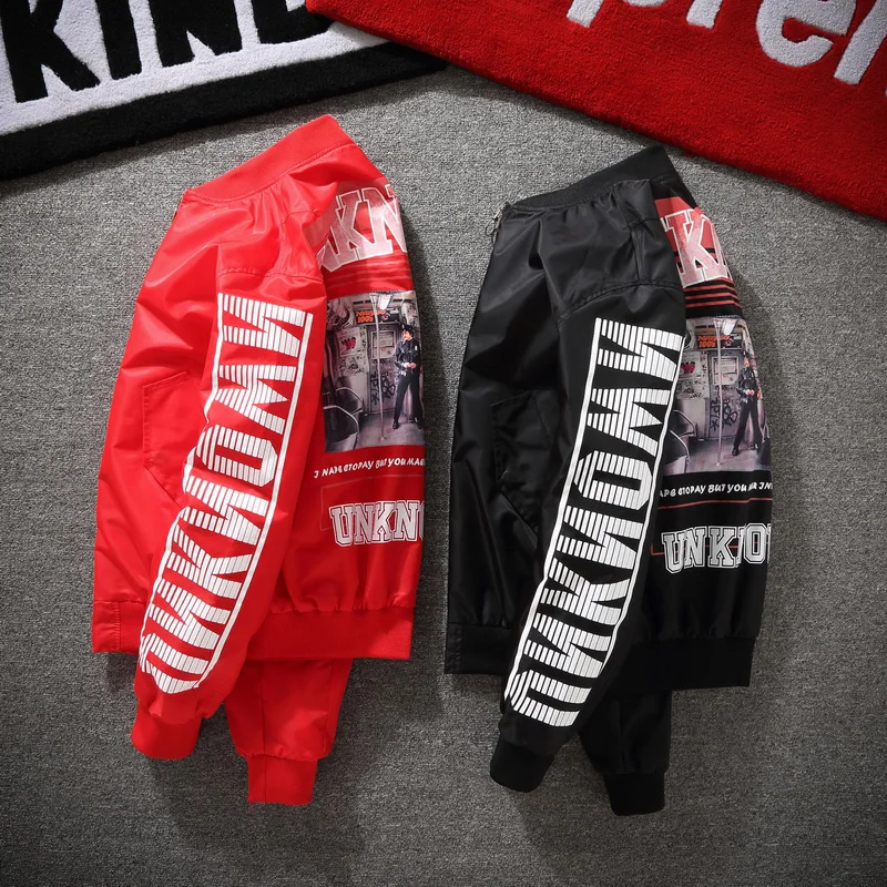 

Куртка-бомбер мужская демисезонная в стиле хип-хоп