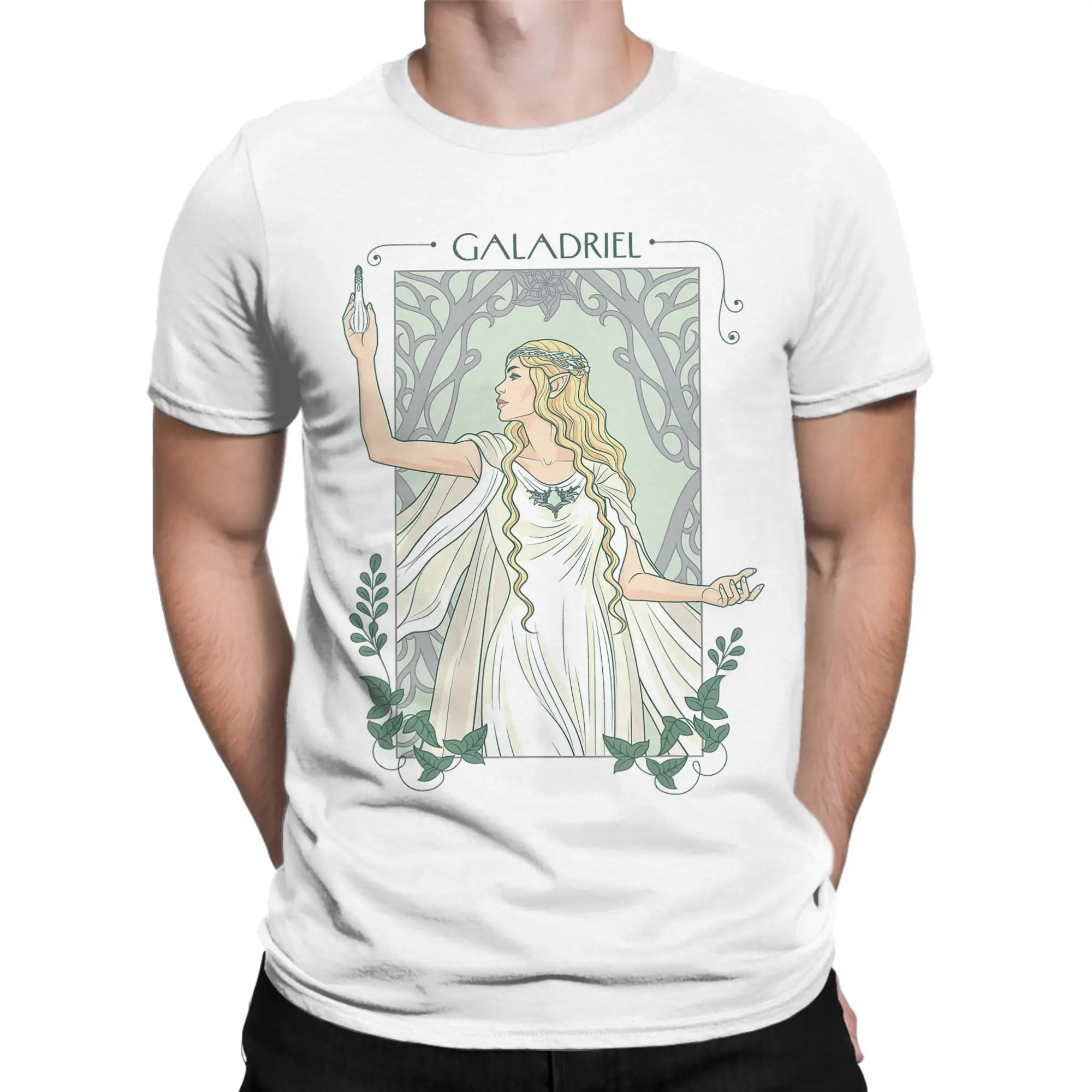 Фото Повседневная футболка L-Lords R-Rings Lady Galadriel, мужские и женские хлопковые футболки с круглым воротником, футболка с короткими рукавами, подарочная одежда №1