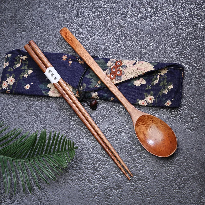 Portable Chopsticks Spoon Cutlery Set Travel Dinnerware Suit