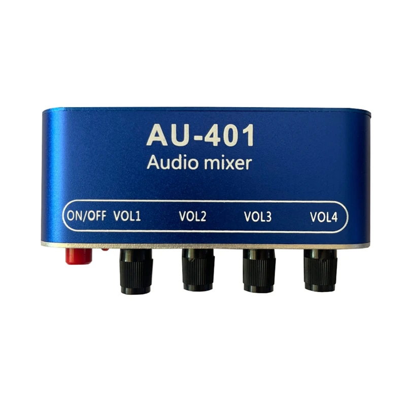 

AU-401 DC5V-12V Individually Controls Board DIY Headphones Amplifier 4 Input To 1 Output Sound Mixing