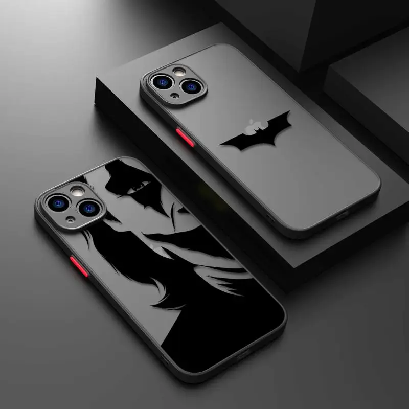 

Clear Matte Phone Case For iPhone 11 14 13 12 Pro Max Mini X XR Xs 8 6 7 Plus Silicone Cover Marvel B-Batman-Superman-Joker
