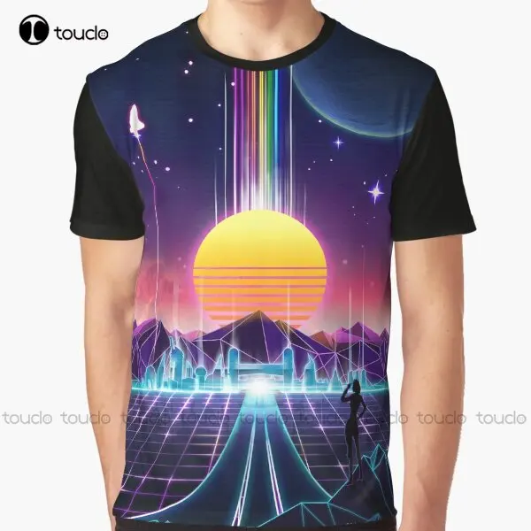 

Neon Sunrise Graphic T-Shirt 3Xl Shirts For Men Digital Printing Tee Shirts Christmas Gift New Popular Xxs-5Xl Streetwear