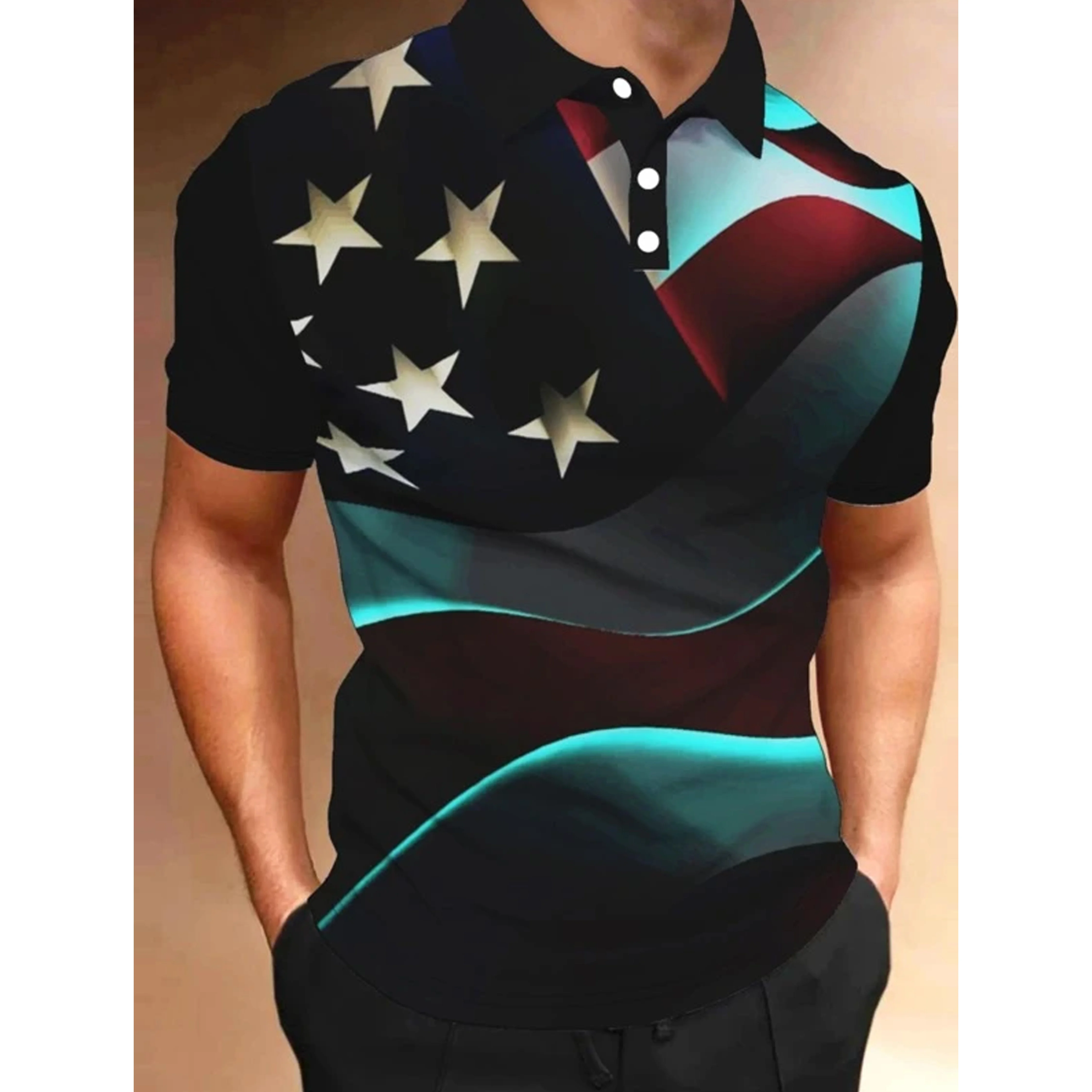 

2023 New Trending Men Summer Short Sleeve Sport 3D Print Nation Flage Polo Shirt , Men Fashion Casual Polo Shirt .