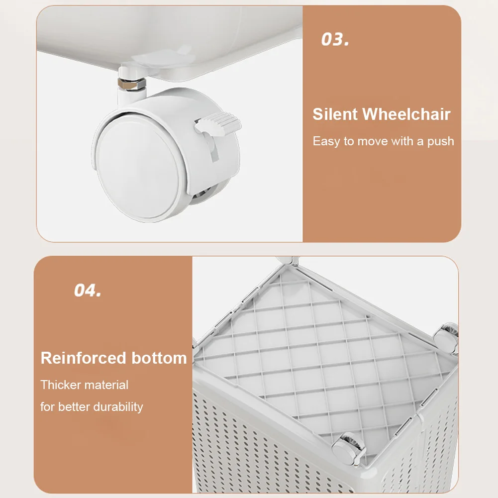 Корзина для грязной одежды с колесиками корзина большой емкости