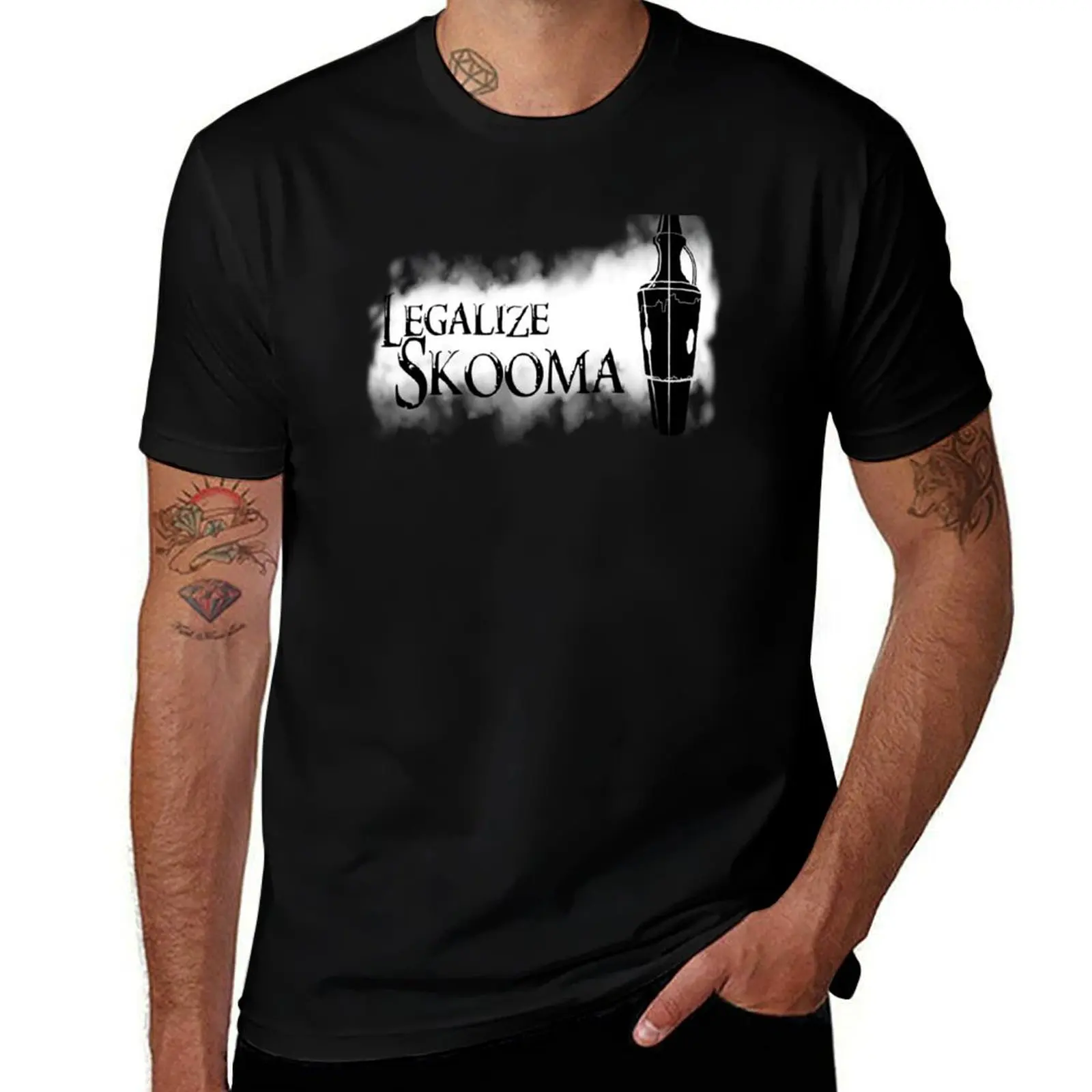 Фото Футболка Legalize skooma, хлопковые футболки, мужские футболки из 100% для мужчин, облегающие футболки №1