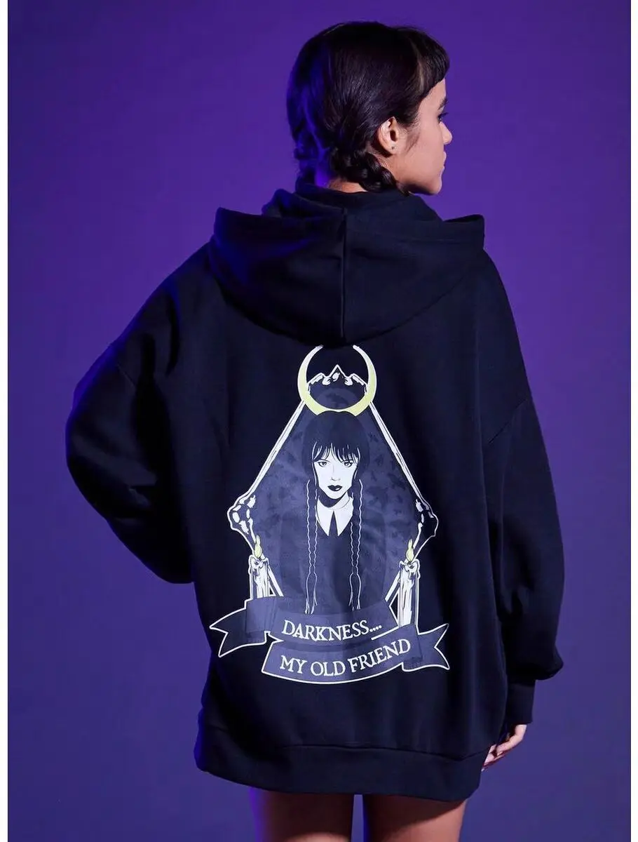 

Wednesday Addams Hoodies Men Women Winter harajuku vintage gothic Tracksuit Female Korean style Hooded 2023 New Sweatshirts