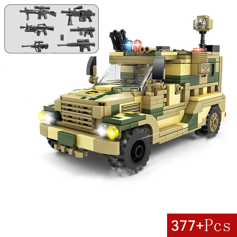 

World War II Military Model Series VP11 Lightweight Lightning Protection Vehicle Building Blocks Bricks Christmas Toys