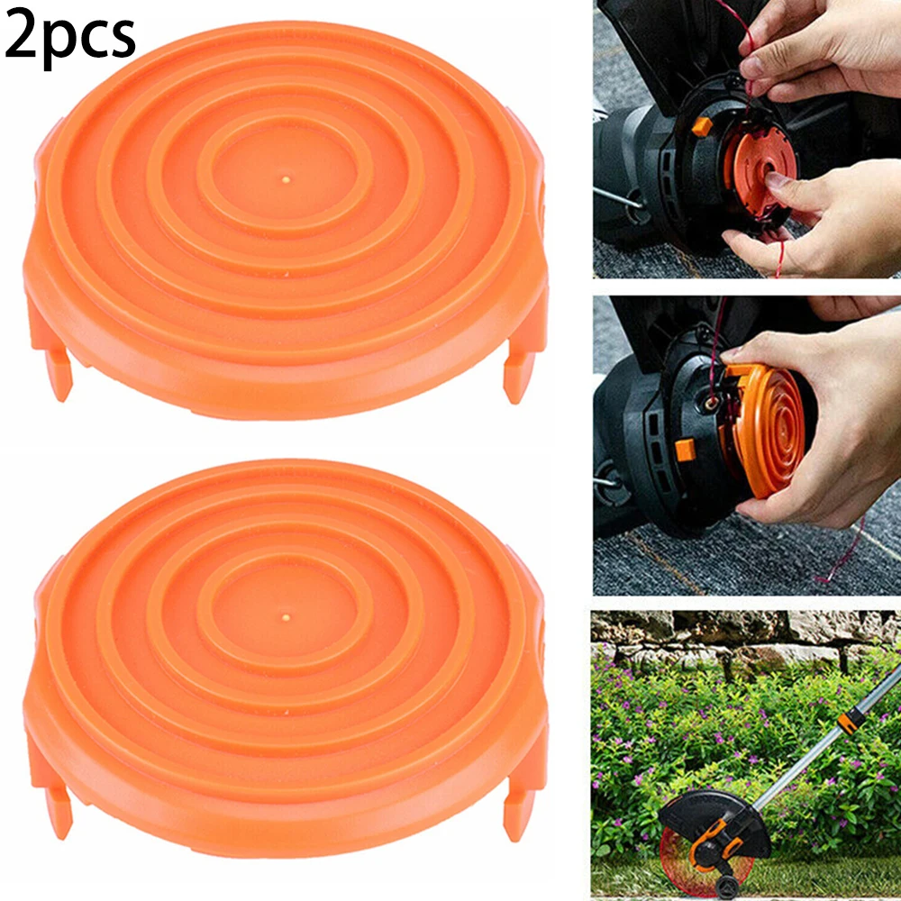 2PCS Trimmer Spool Cap Cover 50019417 For WORX WA0216 Replacement WG105 WG106 WG108 WG109 WG112 WG113 WG117 WG118 WG119