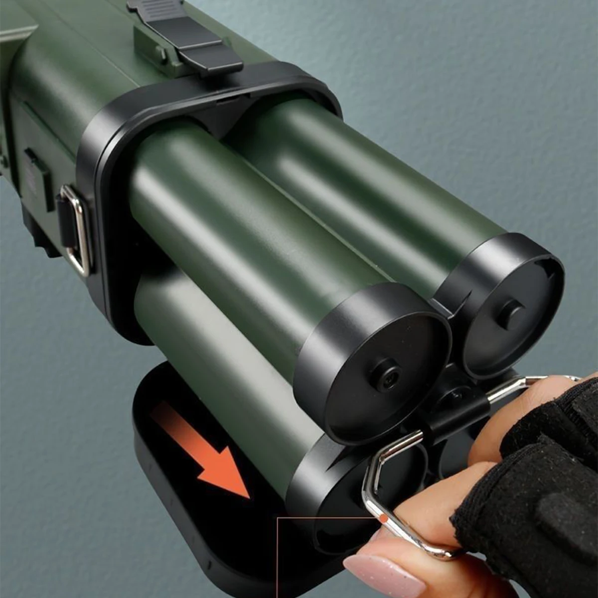 Ролевая четырехъядерная игрушка Ракетница стрельба мягкое оружие искусственное