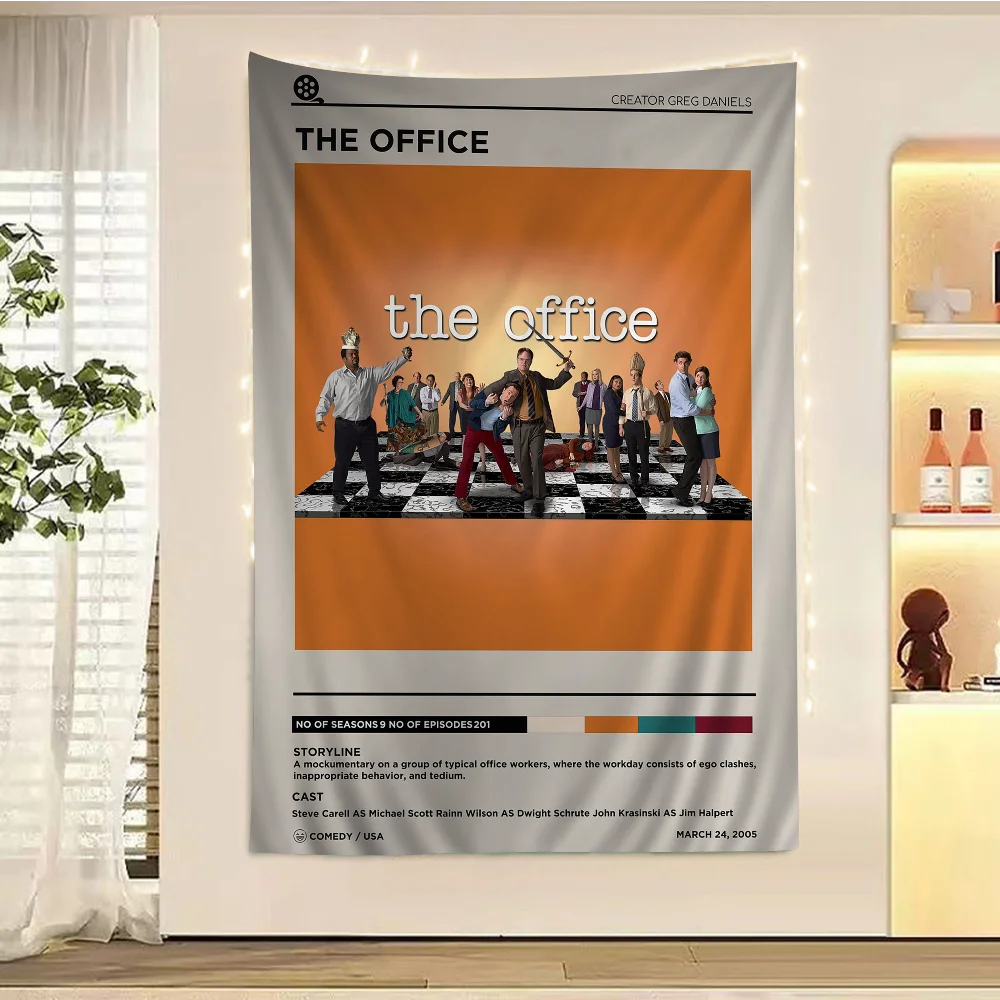 Винтажный Гобелен С Принтом Офисные Друзья Большой Настенный В Стиле Хиппи