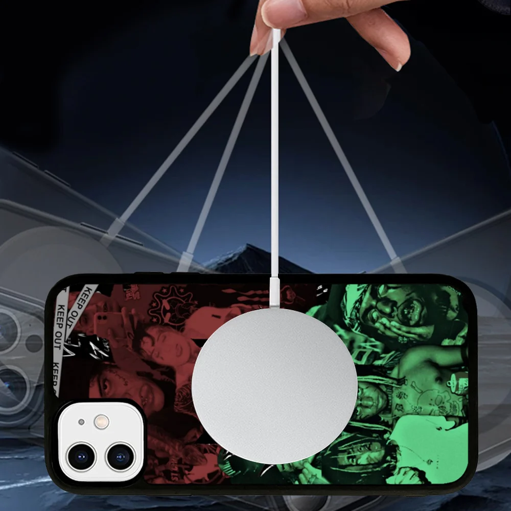 C-City M-Morgue Zillakami Phone Case Magesafe Magnetic Wireless Charge For iPhone 16 11 12 13 14 15 Pro Max Plus Mini