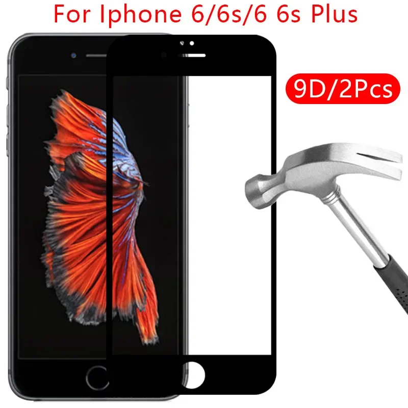 Защитное закаленное стекло 9d для iPhone 6 s 6s plus защитная пленка экрана на Iphone s6 6plus