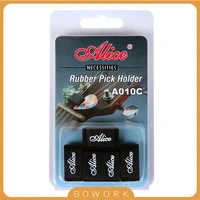 5pcs alice a010c rubber pick holder guitar picks clip guitar head holders fix on headstock for guitar bass ukulele accessories