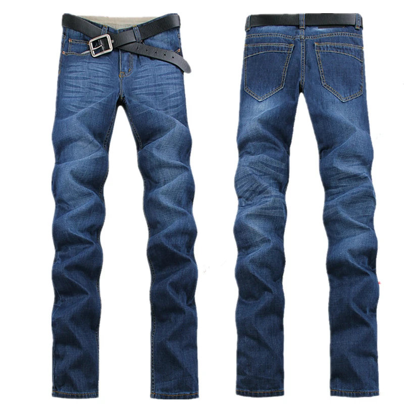 120cm Extra Long Jeans Men Plus Size 28-40 42 44  Mens Cotton Denim 2022 New Autum Winter Straight Classic Stonewash Jeans 8033