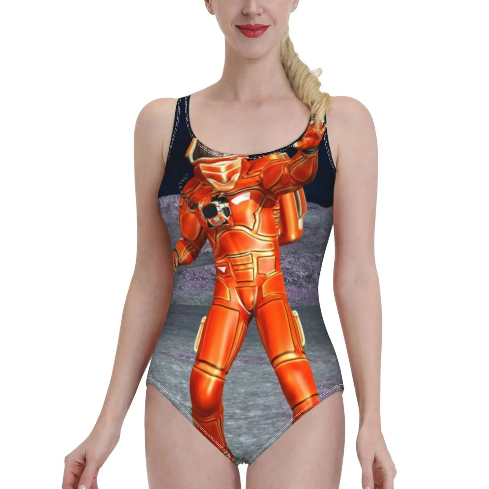 

Слитный купальник с астронавтом, женский сексуальный Монокини, купальные костюмы, новая пляжная одежда для девочек, мужской купальник с изо...