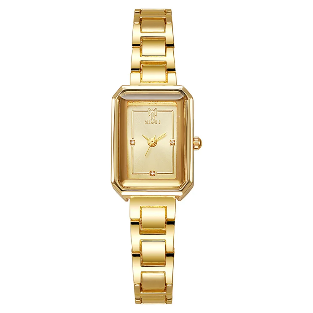 Slim Thin Watch for Women Luxury Steel Band relogios feminino Square Shape Elegant Diamond Quartz Ladies