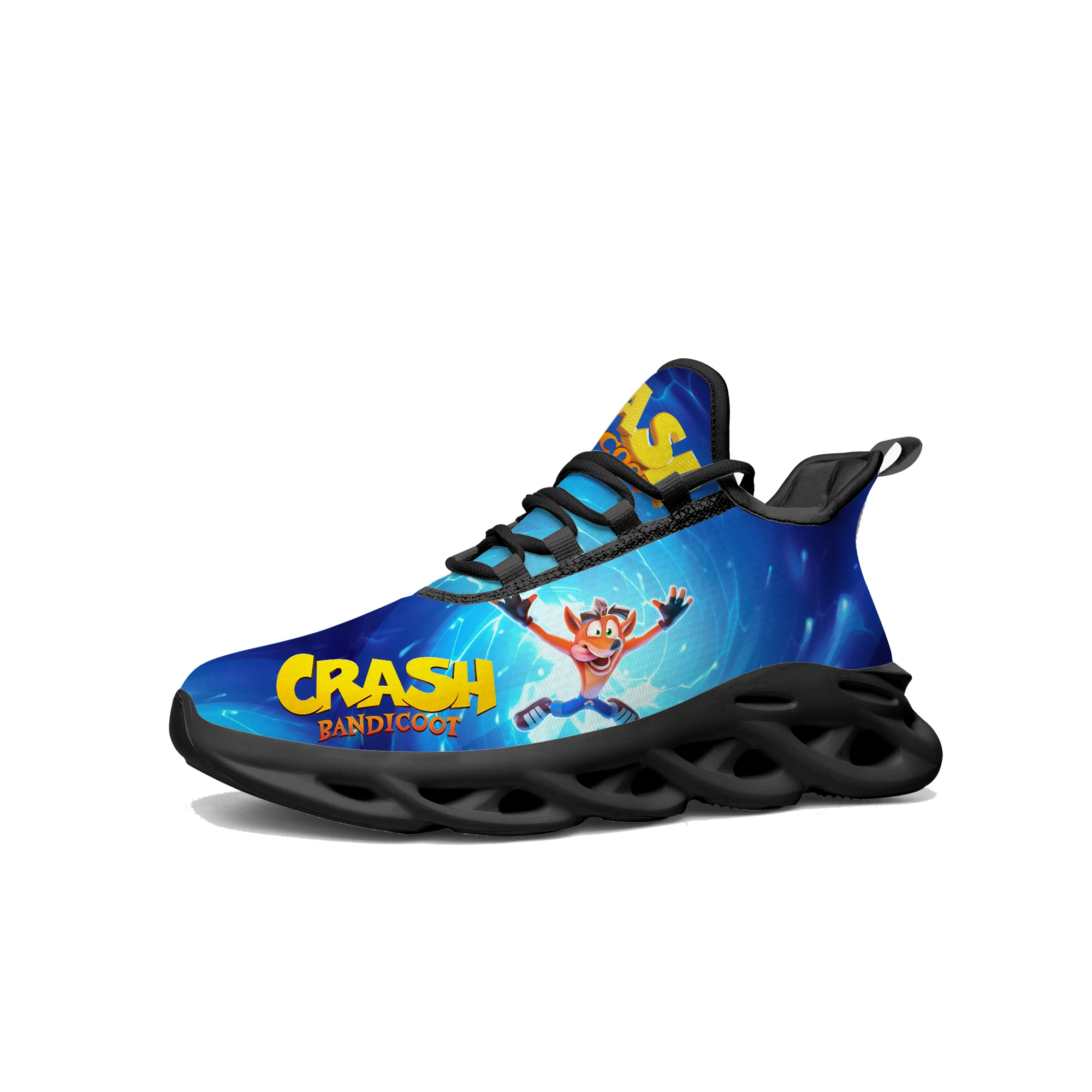 

Crash Bandicoot Flats Sneakers Cartoon Game Mens Womens Teenager Sports Running Shoes High Quality Tailor Made Lace Up Shoes